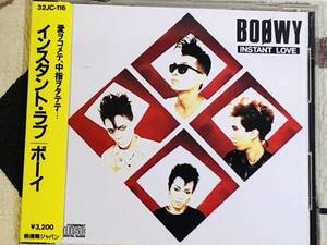 ★中古CD　シール 帯付「INSTANT LOVE インスタント・ラブ」BOOWY 氷室京介/布袋寅泰 税表記無 85年3200円盤 32JC-116　japan mint obi