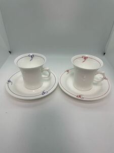 【新品】未使用品　ARABIA FINLAND Fine Bone China BY NIKKO JAPAN カップ &ソーサー ペア セット