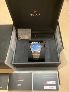 極上品 TUDOR チューダー ロイヤル 28600 デイデイト SSブレス ブルー 保証期間内