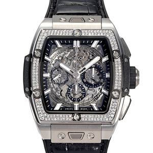 ウブロ HUBLOT スピリット・オブ・ビッグバン チタニウム ダイヤモンド 642.NX.0170.LR.1104 シルバー文字盤 新品 腕時計 メンズ