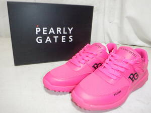 未使用★PEARLY GATES パーリーゲイツ ゴルフシューズ 24cm PINK④