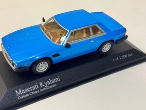 ▽ Minichamps ミニチャンプス 1/43 Maserati マセラティ Kyalami キャラミ 1982 ライトブルーメタリック LHD 左ハンドル 400123961