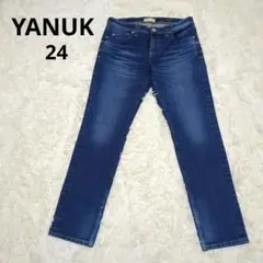 【美品】YANUK ヤヌーク kay ボーイズスリムパンツ デニム 24