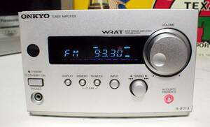 ONKYO R-801A WRAT TECHNOLOGY Wide Range Stereo Receiver 動作OK！ 小型 20W＋20W ワイドFM ステレオ チューナーアンプ