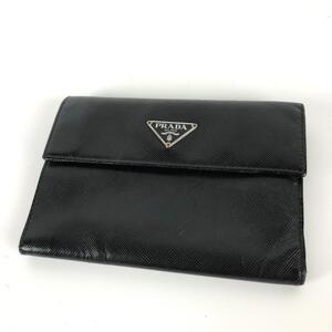 PRADA プラダ 三つ折り財布 ブラック レディース ブランド財布 カードケース お札入れ 小銭入れ コインケース レディース メンズ