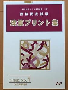 ☆そろばん☆日商・日珠連 珠算プリント集 セミ段位No.1 B4大判 朝日プリント