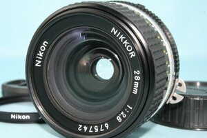 極上品 Nikon Nikkor Ai-s 28mm f2.8 単焦点レンズ