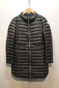 経堂) モンクレール MONCLER ダウンコート AUBRY オーブリー カーキブラウン レディース 0 国内正規 ※ツレ、傷多数