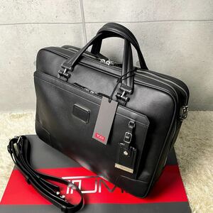 [希少 極美品] TUMI トゥミ ASTOR ANSONIA 2way ブリーフケース メンズ ビジネス ショルダーバッグ サフィアーノレザー 総革 A4+PC可 黒