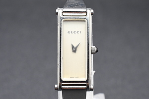 GUCCI グッチ 1500L Ref:39980 スクエアフェイス 5石 2針 クォーツ 腕時計 ■30454