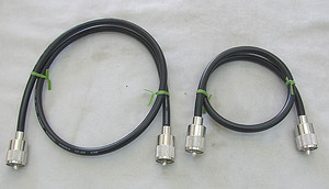  コネクタ付同軸ケーブル　 5D-2V　0.7m + 1.2m ジャンパケーブル　2本