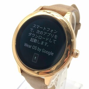 5202＄FOSSIL(フォッシル) スマートウォッチ DW5A FTW6005 デジタル マグネット式充電 /ゴールドケース 革ベルト レディース 【0902】