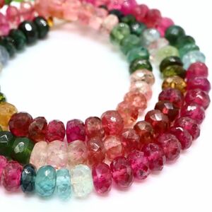 良品!!《K18 天然トルマリンネックレス》O 19.9g 約42.0cm tourmaline necklace jewelry ジュエリー D B5/DB5