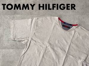 ☆送料無料☆ TOMMY HILFIGER トミーヒルフィガー USA直輸入 古着 半袖 Tシャツ メンズ M ベージュ トップス 中古 即決