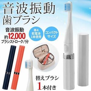 ★送料無料★毎分12,000回の高速振動！音波式電動歯ブラシ