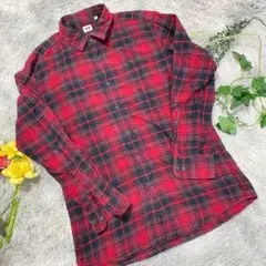 【UNIQLO】ユニクロ　チェックシャツ　(L)