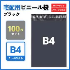 宅配ビニール袋 100枚 B4 ブラック テープ付 梱包袋 宅配用 宅急便 最安