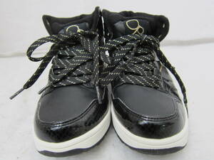 Op　　Ocean Pacific　オーシャンパシフィック　　ミッドカット　　黒黒金　　23.5㎝　 　　ok2312A