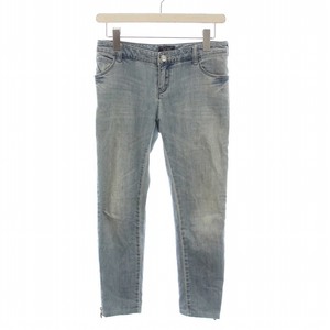 アルマーニ ジーンズ ARMANI JEANS デニムパンツ ジーンズ スリム USED加工 ダメージ加工 25 M 青 ブルー /YM レディース