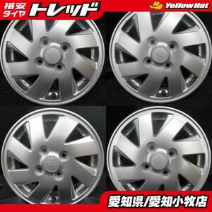 中古 13インチ ミラ 4本セット 1340+40 4H 4穴 PCD 100 純正 ホイール アルミホイール 単品 軽自動車 軽 ミラアヴィ などに！