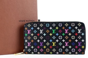 【新品同様・未使用】LOUIS VUITTON ヴィトン マルチカラー ラウンドファスナー 長財布 ジッピーウォレット モノグラム【IH80】