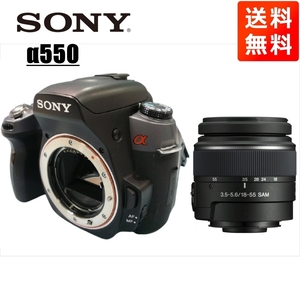ソニー SONY α550 DT 18-55mm 標準 レンズセット デジタル一眼レフ カメラ 中古