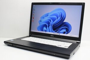 1円スタート ノートパソコン Windows11 富士通 LIFEBOOK A577 15.6インチ 第7世代 Core i3 SSD128GB メモリ4GB カメラ WPS office搭載