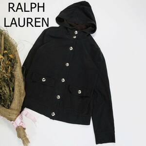 RALPH LAUREN ラルフローレン ダッフルコート サイズS グレー フード付き コート ボタン シンプル かわいい ポケット 灰色 あったか 冬