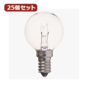 YAZAWA 25個セット ベビーボール球10WクリアE14 G401410CX25