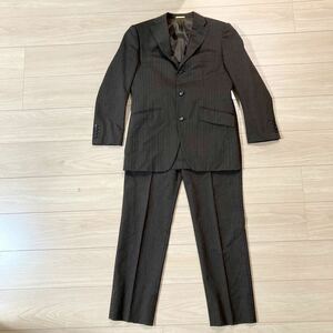 TAKEO KIKUCHI タケオキクチ スーツ 上下セット セットアップ サイズ1 茶色 ストライプ 日本製 美品