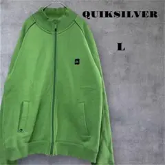 QUIKSILVER ジップアップトレーナー 裏起毛 backロゴ サーフ