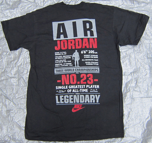 希少90年代USA製 NIKEエア・ジョーダンTシャツ未使用 優勝記念 限定 デッドストック日本未発売LEGENDARY黒MナイキAIR JORDAN TEEビンテージ