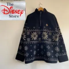 Disney store ハーフジップ フリース ティガー ノルディック柄 雪