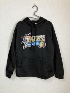 【未使用品】 NBA 76ers セブンティ・シクサーズ SIXER　パーカー　トレーナー　ユニフォーム　アイバーソン　XL　黒　ブラック