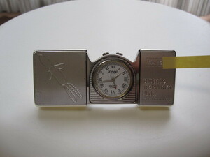 1996年 森高千里 × ZIPPO ジッポ POCKET CLOCK 横浜アリーナ記念グッズ 置き時計 シリアルナンバー/16-番 電池交換済/時計動作確認