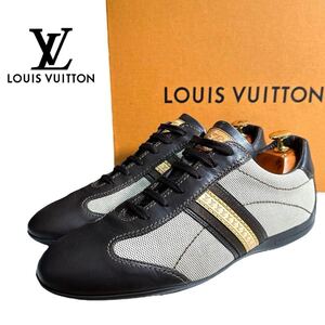 【本物保証】美品◆ルイヴィトン LOUIS VUITTON ◆CO 0096 モノグラム キャンバス レザー シューズ スニーカー サイズ8 27cm相当