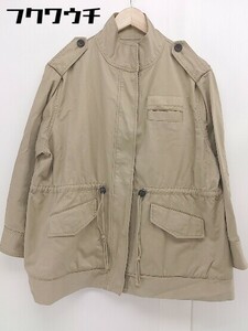 ◇ green label relaxing UNITED ARROWS ジップアップ ドロスト ジャケット サイズ36 ベージュ レディース