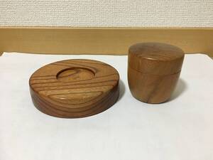 茶道具　茶筒　木製