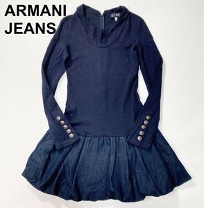 ARMANI JEANS アルマーニジーンズ ワンピース ニット デニム EU42 M相当 レディース B122424-112