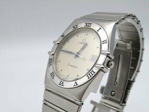 1円◆稼働◆ オメガ コンステレーション ホワイト クオーツ ユニセックス 腕時計 9600