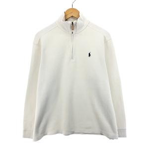 古着 ラルフローレン Ralph Lauren POLO by Ralph Lauren コットンニットハーフジップセーター メンズL /eaa395672