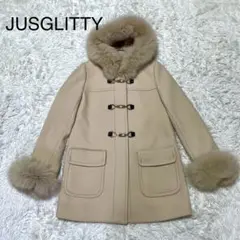 JUSGLITTY ジャスグリッティー ダッフルコート フォックスファー付き