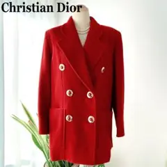 美品✨ Christian Dior ダブルチェスターコート　金ボタン　アンゴラ