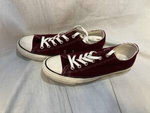 CONVERSE AS US CORDUROY OX ALL STAR ボルドー マルーン 26.5cm US8 コーデュロイ オールスター コンバース