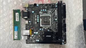 【ジャンク品】MSI H110I-S02 ( Intel H110 / LGA1151 ) Mini-ITX メモリ8GB付き 管理番号:81542MCT