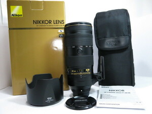 Nikon AF-S 70-200mm F2.8E FL ED VR ナノクリスタル レンズ・HB-78 フード・CL-M2 ケース・元箱付[管NI554]