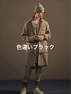 UNDERCOVER アンダーカバー ニットレイヤード チェスターコート 3 ブラック 17AW