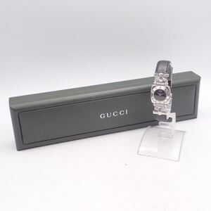 A/え09337/GUCCI グッチ/クオーツ/レディース腕時計/文字盤 ブラック/6300L/箱付