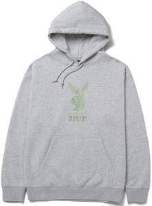 HUF Playboy Rhinestone Pullover Hoodie Grey Heather L パーカー