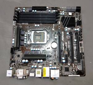 【中古パーツ】BIOS確認のみ、ASROCK Z77 Pro4-M マザーボード ＩＯパネル付き LGA1155 ■MB5627